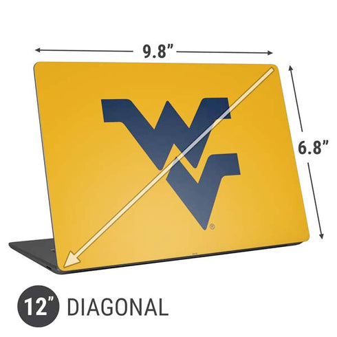 West Virginia University Yellow Background Universal Laptop 12in (9.8 x 6.8in) Skin